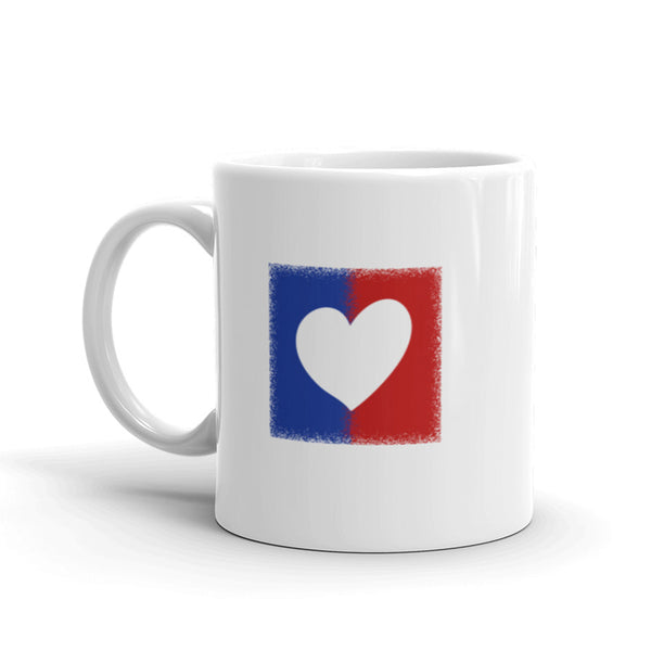 American Unity Heart Patriotic Mug with Color Accents (More Colors)