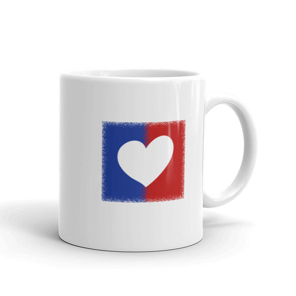 American Unity Heart Patriotic Mug with Color Accents (More Colors)
