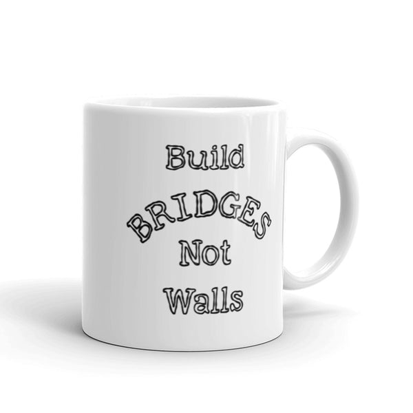 Build Bridges Not Walls Mug with Color Accents (More Colors)