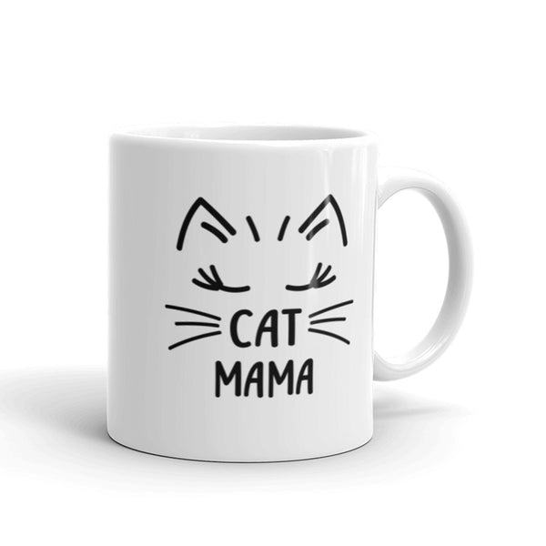 Cat Mama Mug with Color Accents (More Colors)