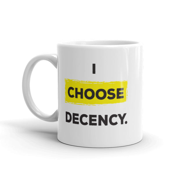 I Choose Decency Mug with Color Accents (More Colors)