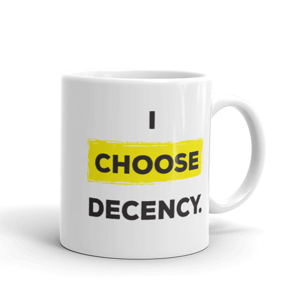 I Choose Decency Mug with Color Accents (More Colors)
