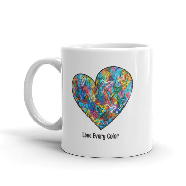 Graffiti Heart Mug with Color Accents (More Colors)