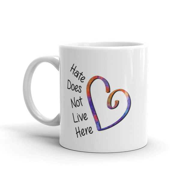 Hate Does Not Live Here Mug with Color Accents (More Colors)