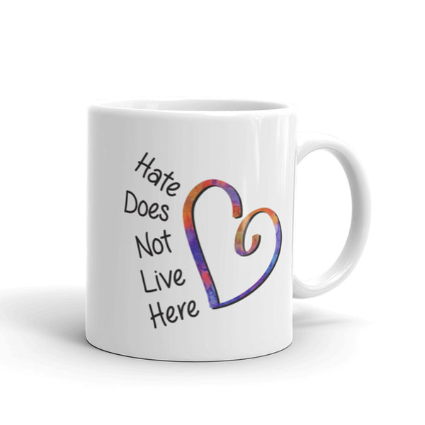 Hate Does Not Live Here Mug with Color Accents (More Colors)