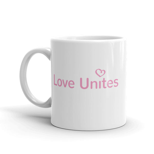 Love Unites Heart Mug with Color Accents (More Colors)