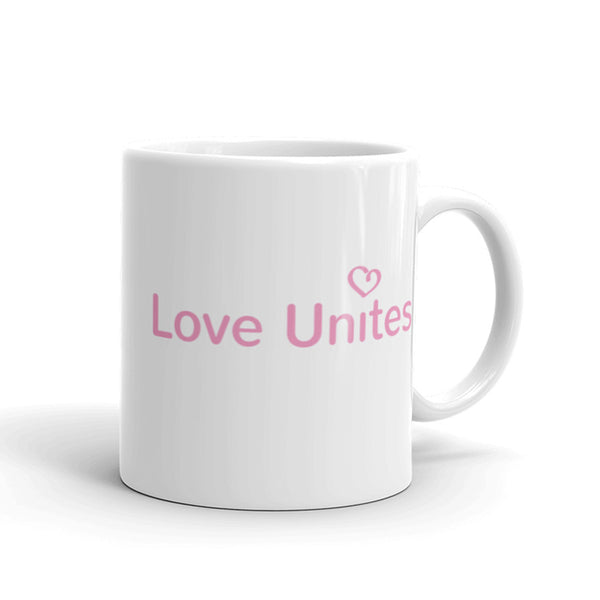 Love Unites Heart Mug with Color Accents (More Colors)