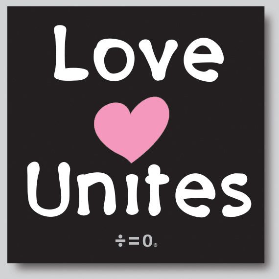 Love Unites Heart Square Outdoor Car/Refrigerator Magnet (More Colors)