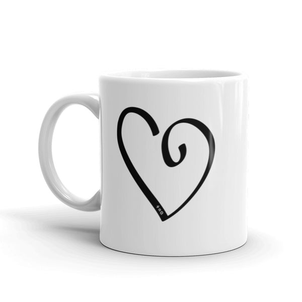 Open Heart Mug with Color Accents (More Colors)