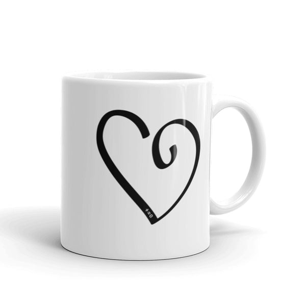Open Heart Mug with Color Accents (More Colors)