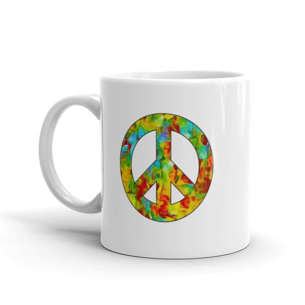 Peace Sign Mug with Color Accents (More Colors)