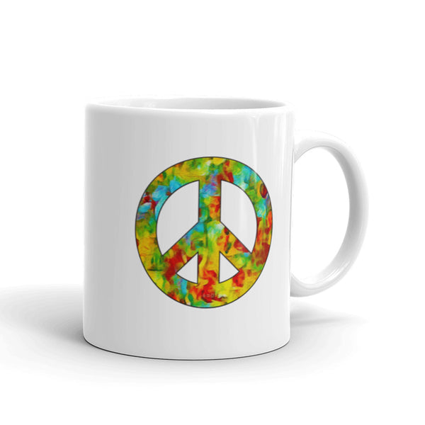 Peace Sign Mug with Color Accents (More Colors)