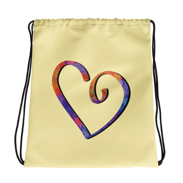 Open Heart Drawstring Bag (More Colors)