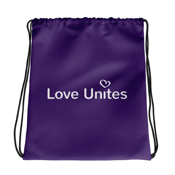 Love Unites Heart Drawstring Bag (More Colors)