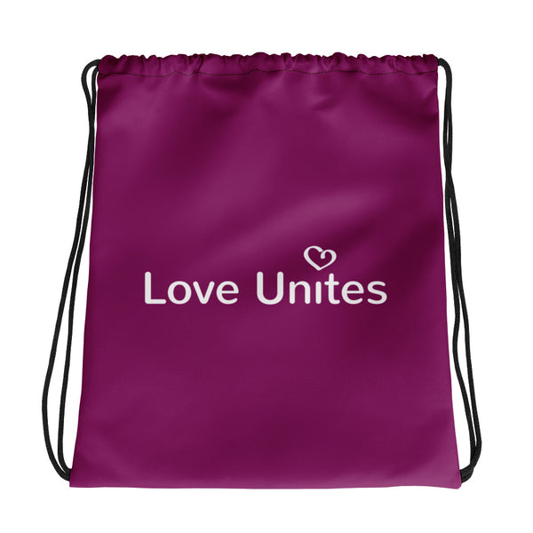Love Unites Heart Drawstring Bag (More Colors)