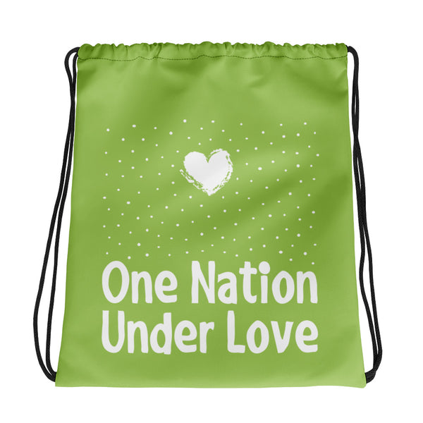 One Nation Under Love Drawstring Bag (More Colors)
