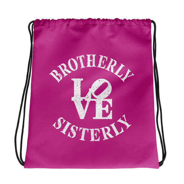 Brotherly Love Sisterly Love Drawstring Bag (More Colors)
