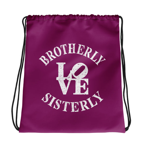 Brotherly Love Sisterly Love Drawstring Bag (More Colors)