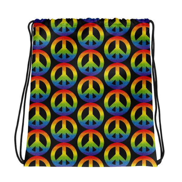 Peace Sign Drawstring Bag (More Colors)