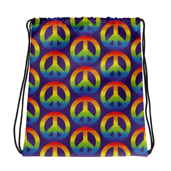 Peace Sign Drawstring Bag (More Colors)