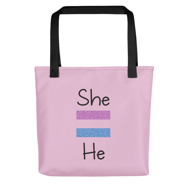 She Equals He Tote Bag (More Colors)