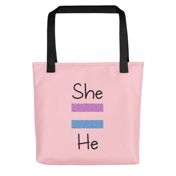 She Equals He Tote Bag (More Colors)