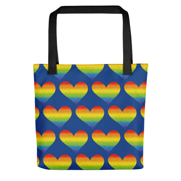 Rainbow Pride Heart Tote Bag (More Colors)