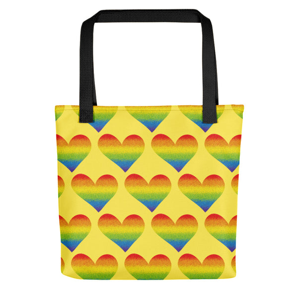 Rainbow Pride Heart Tote Bag (More Colors)