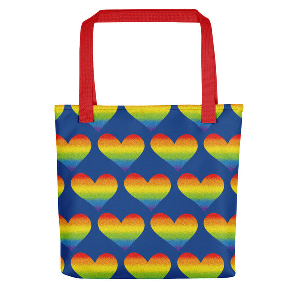 Rainbow Pride Heart Tote Bag (More Colors)