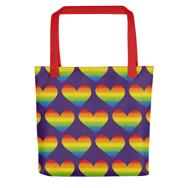 Rainbow Pride Heart Tote Bag (More Colors)