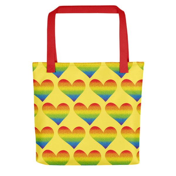 Rainbow Pride Heart Tote Bag (More Colors)