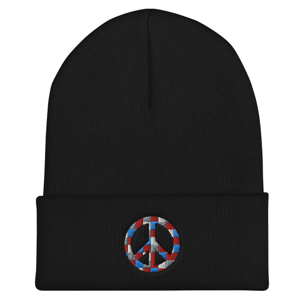 Peace Sign Cuffed Beanie (More Colors)
