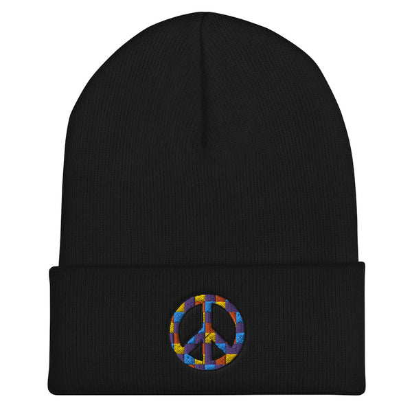 Peace Sign Cuffed Beanie (More Colors)