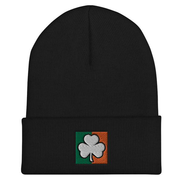 Irish Shamrock Cuffed Beanie (More Colors)