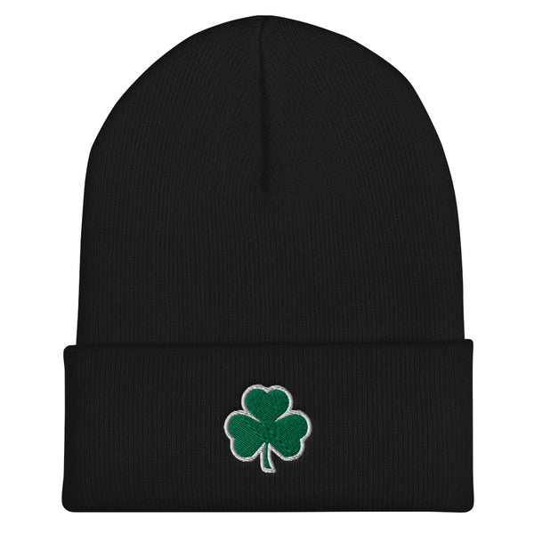 Irish Shamrock Cuffed Beanie (More Colors)