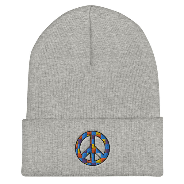 Peace Sign Cuffed Beanie (More Colors)