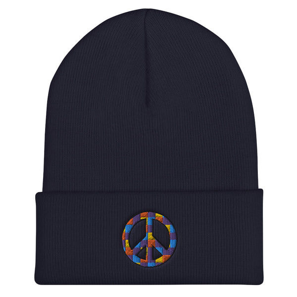 Peace Sign Cuffed Beanie (More Colors)