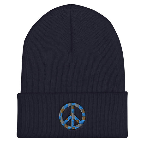 Peace Sign Cuffed Beanie (More Colors)