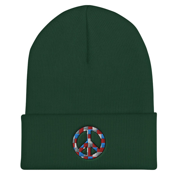 Peace Sign Cuffed Beanie (More Colors)