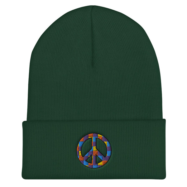 Peace Sign Cuffed Beanie (More Colors)