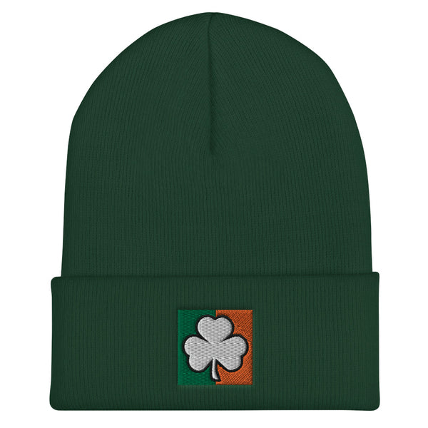 Irish Shamrock Cuffed Beanie (More Colors)