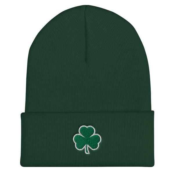 Irish Shamrock Cuffed Beanie (More Colors)