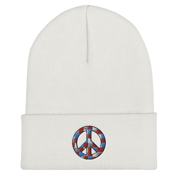 Peace Sign Cuffed Beanie (More Colors)