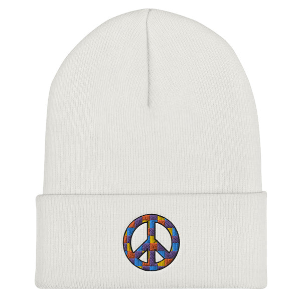 Peace Sign Cuffed Beanie (More Colors)