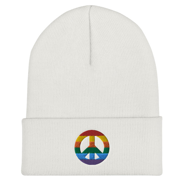 Peace Sign Cuffed Beanie (More Colors)
