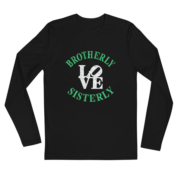Eagles Brotherly Love Sisterly Love Long Sleeve Fitted Tee (More Colors)
