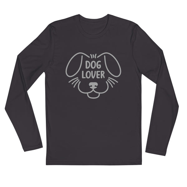 Dog Lover Long Sleeve Fitted Tee (More Colors)