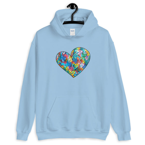 Graffiti Heart Unisex Hooded Sweatshirt (More Colors)