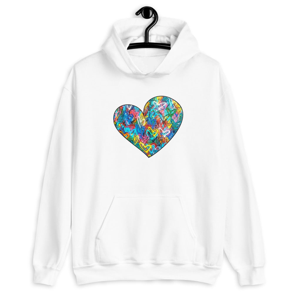 Grafitti Heart Unisex Sweatshirt sweater 7 Sizes XS to 3X, Gift, gift outlet for him, gift for her, loungewear, streetwear