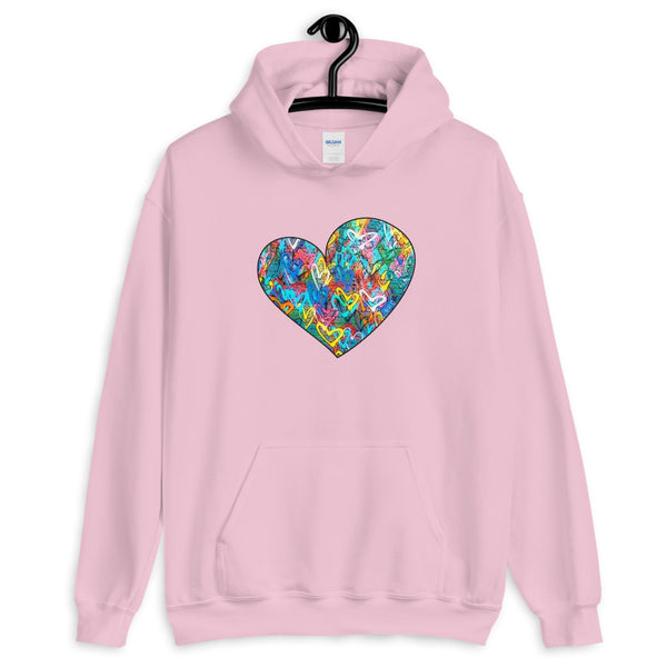 Graffiti Heart Unisex Hooded Sweatshirt (More Colors)